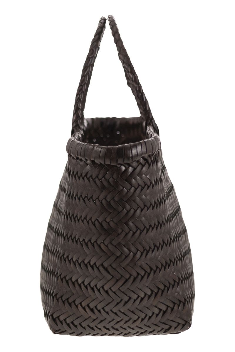 TRIPLE JUMP SMALL - Woven leather bag