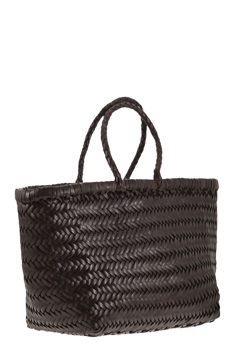 TRIPLE JUMP SMALL - Woven leather bag