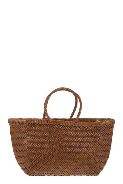 TRIPLE JUMP SMALL - Woven leather bag