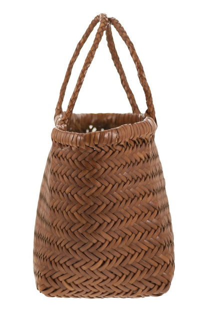 TRIPLE JUMP SMALL - Woven leather bag