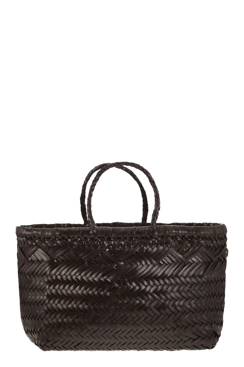 TRIPLE JUMP SMALL - Woven leather bag