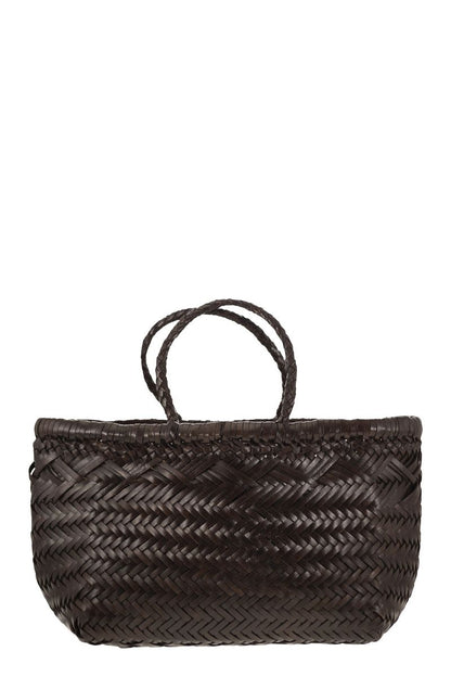 TRIPLE JUMP SMALL - Woven leather bag