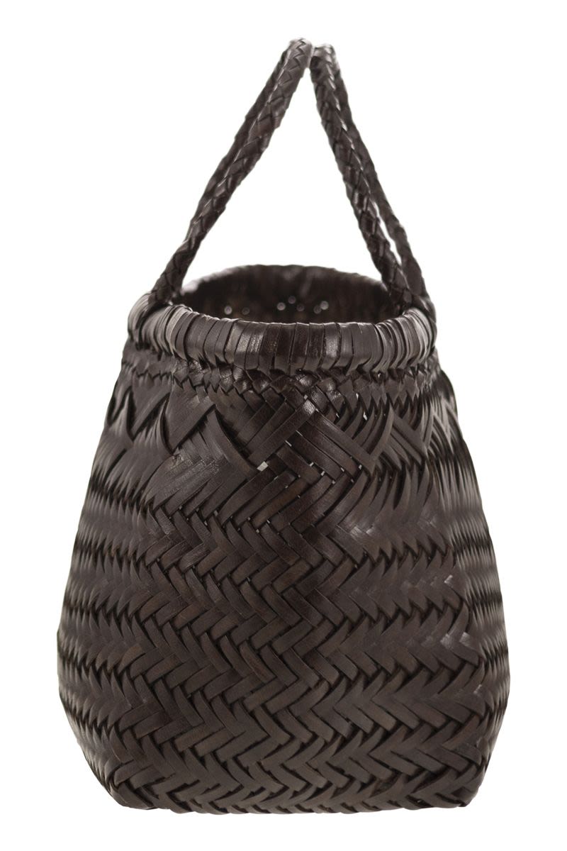 TRIPLE JUMP SMALL - Woven leather bag