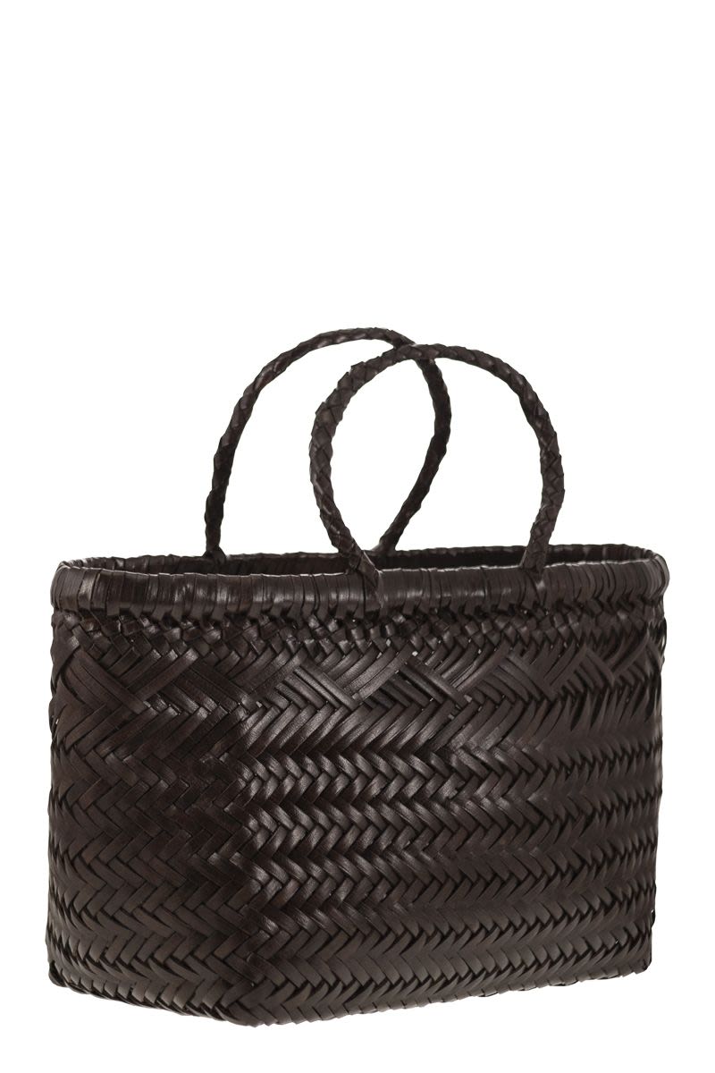 TRIPLE JUMP SMALL - Woven leather bag