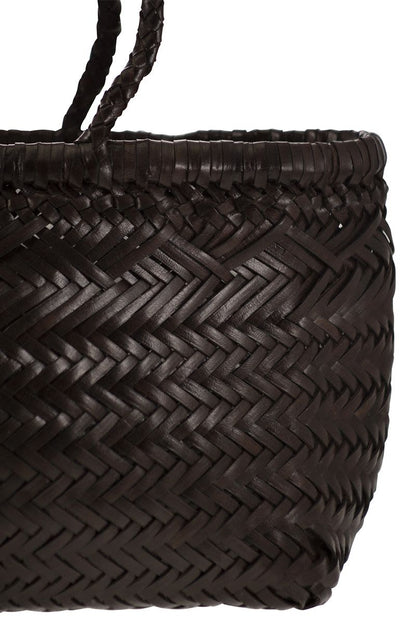 TRIPLE JUMP SMALL - Woven leather bag