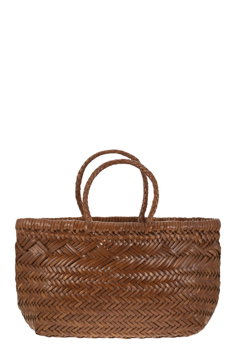 TRIPLE JUMP SMALL - Woven leather bag