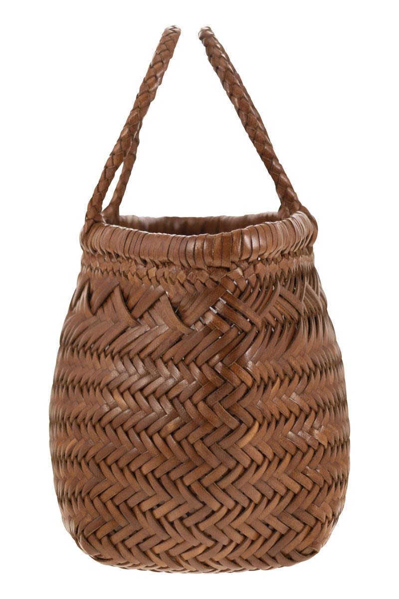 TRIPLE JUMP SMALL - Woven leather bag