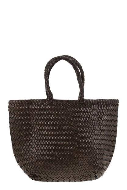 GRACE BASKET SMALL - Woven leather bag