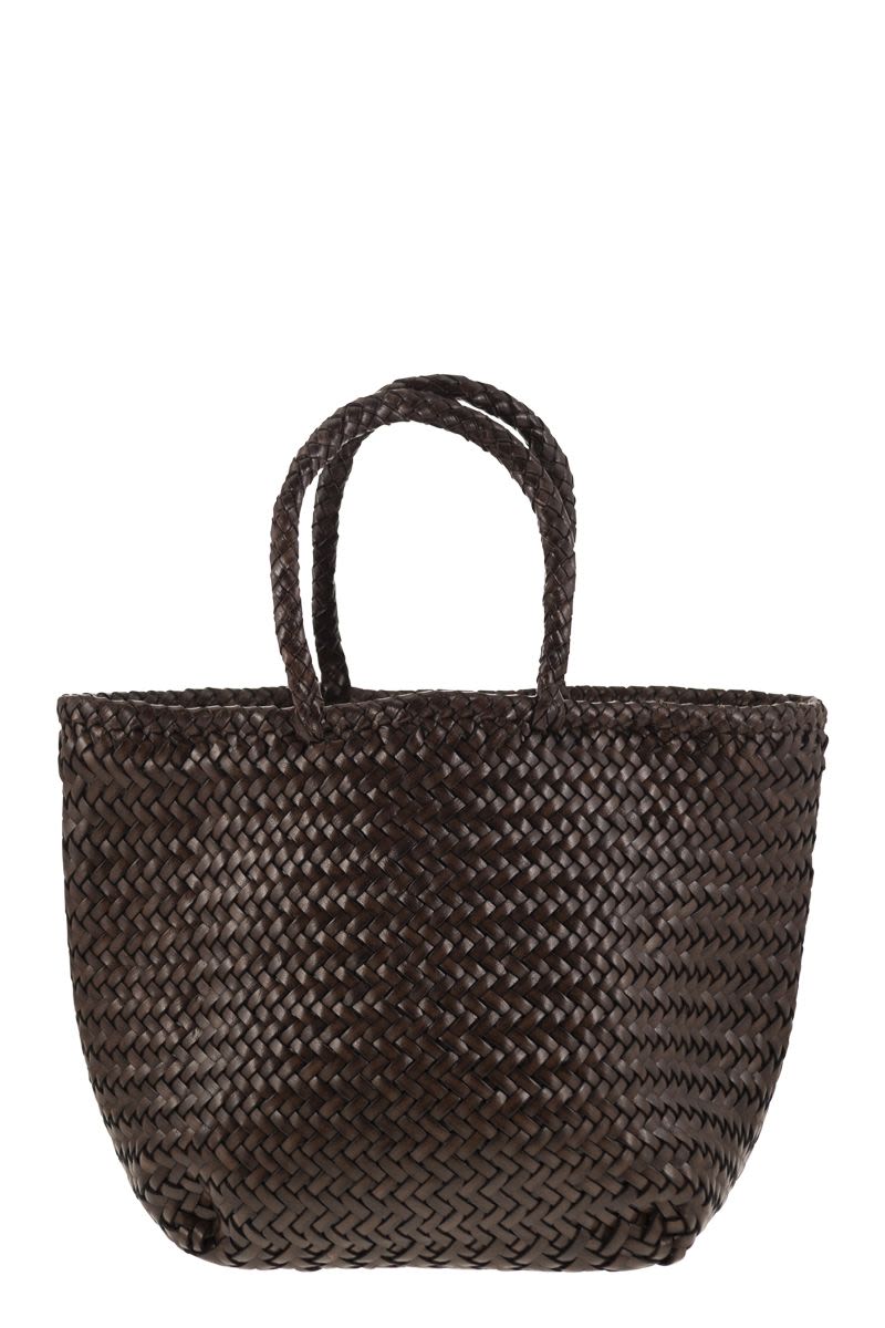 GRACE BASKET SMALL - Woven leather bag