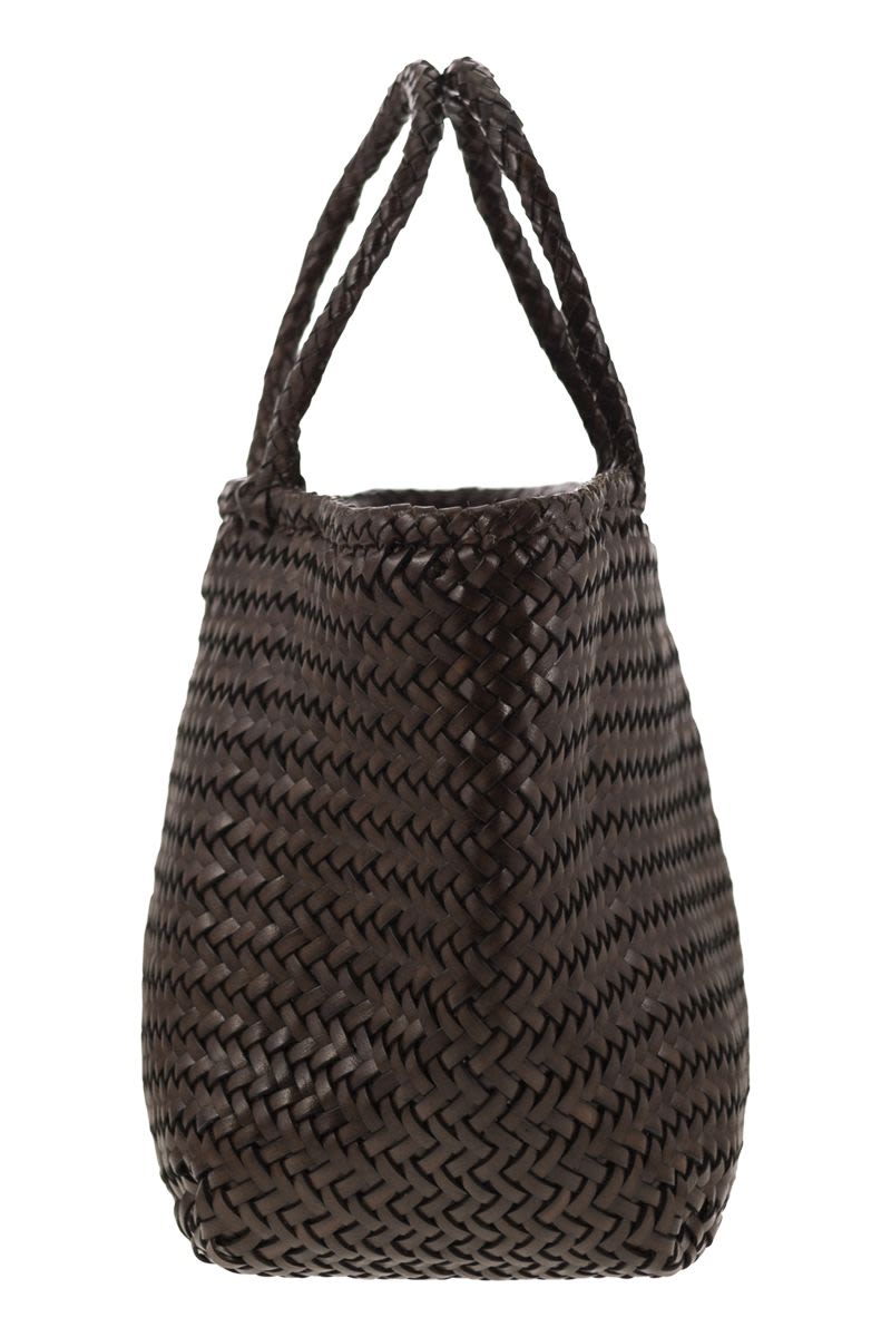 GRACE BASKET SMALL - Woven leather bag