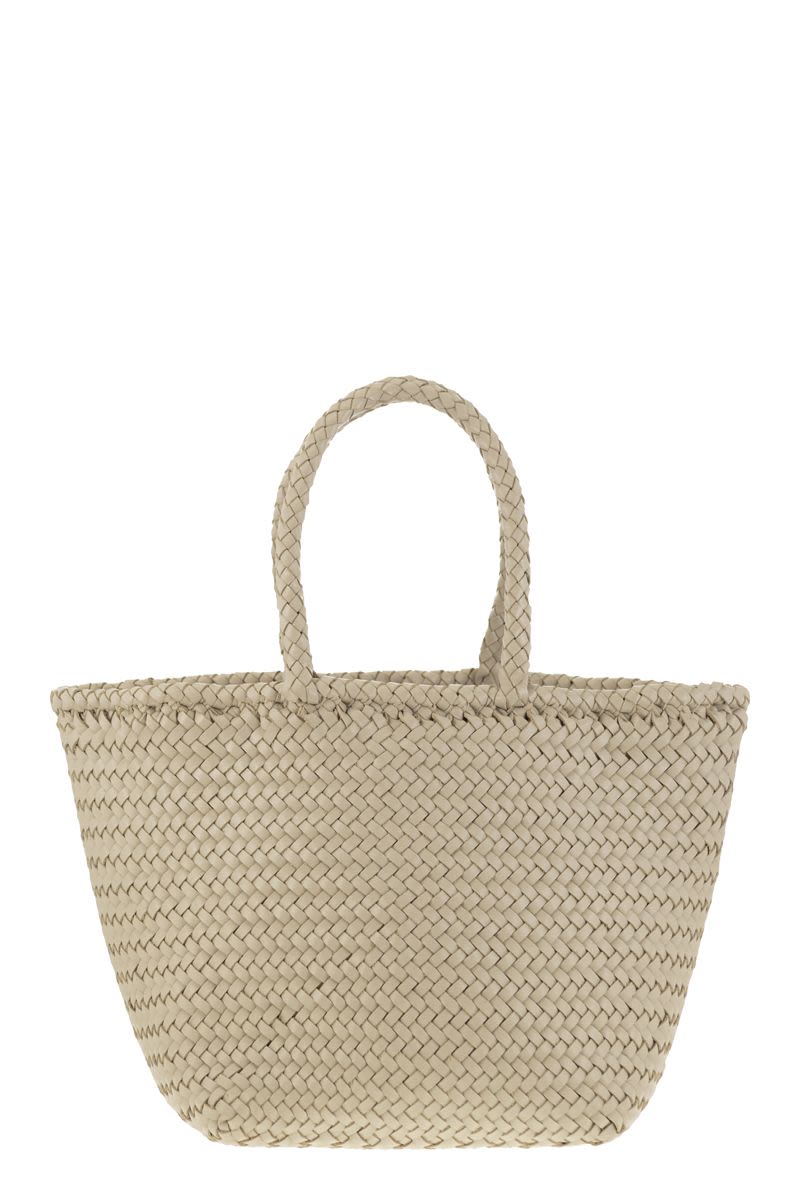 GRACE BASKET SMALL - Woven leather bag