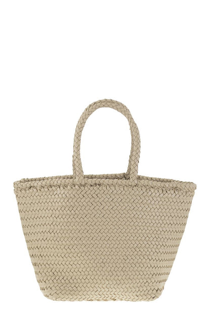 GRACE BASKET SMALL - Woven leather bag