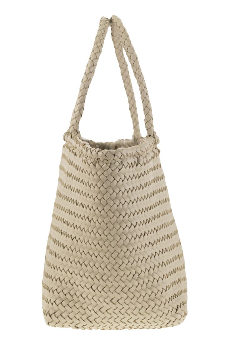 GRACE BASKET SMALL - Woven leather bag