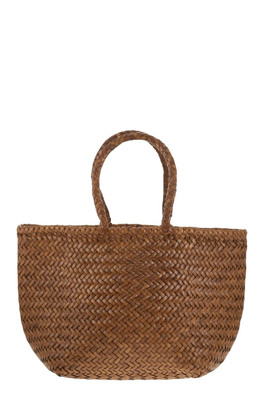 GRACE BASKET SMALL - Woven leather bag