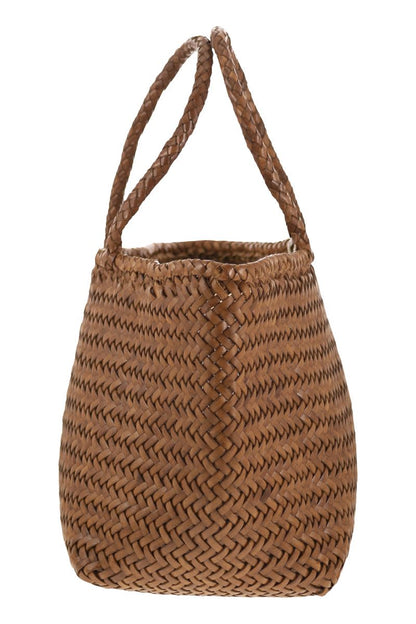 GRACE BASKET SMALL - Woven leather bag