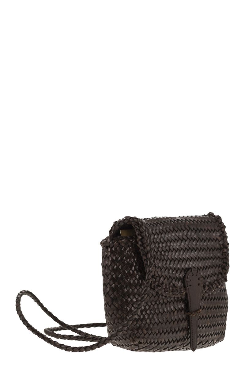 MINI CITY BAG - Woven leather bag