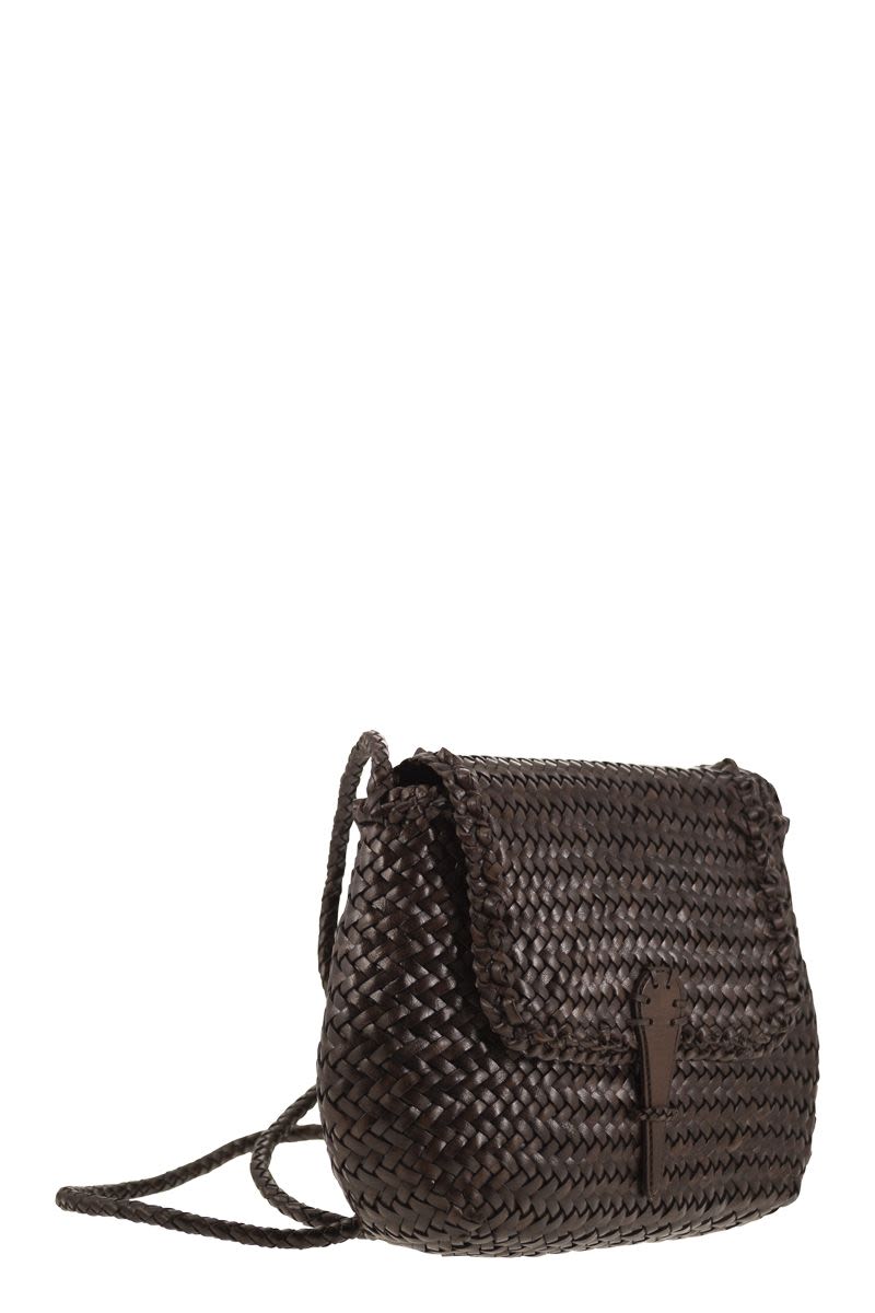 MEDIUM CITY BAG - Woven leather bag