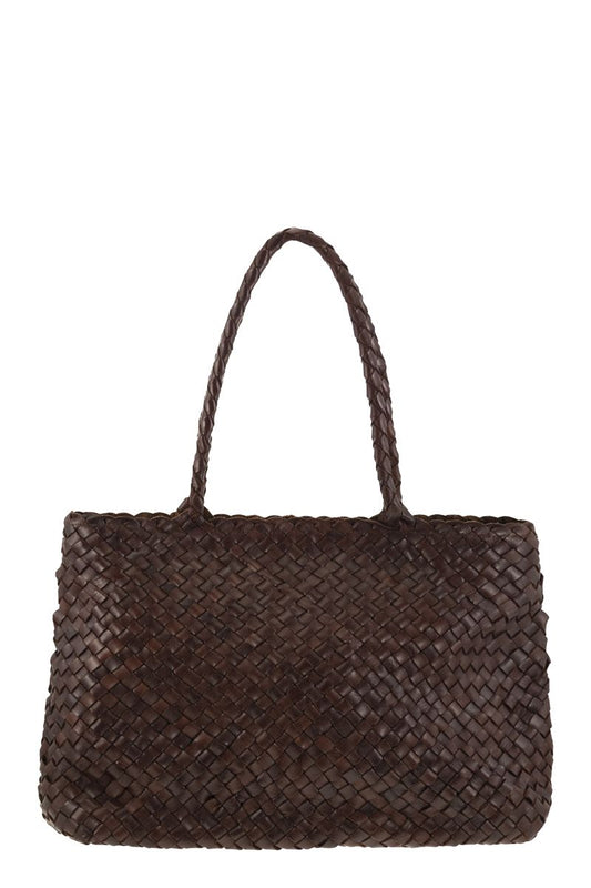 VINTAGE MESH TOTE - Woven leather bag