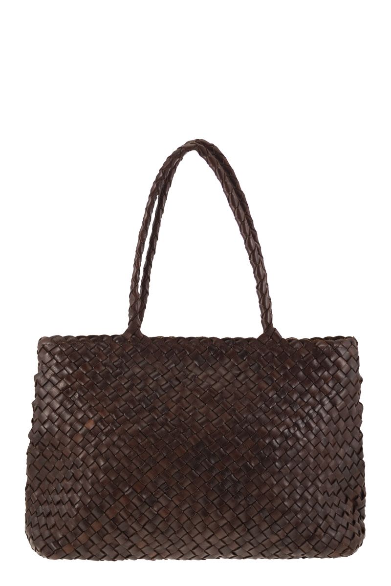 VINTAGE MESH TOTE - Woven leather bag