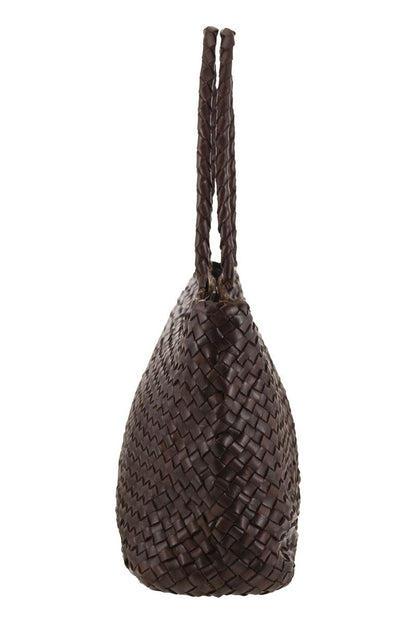 VINTAGE MESH TOTE - Woven leather bag