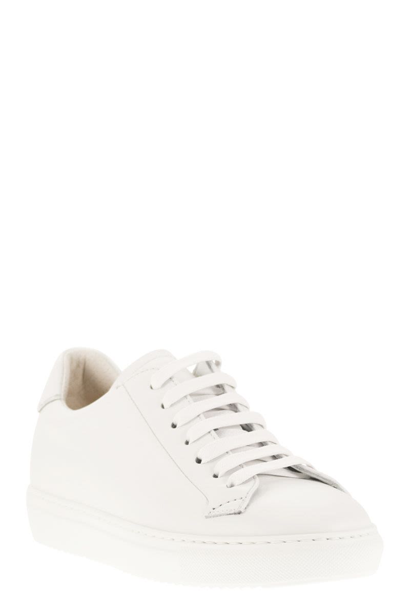 Smooth leather trainers