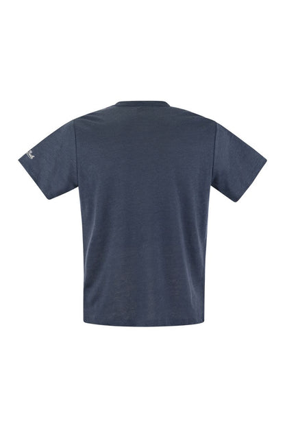 ECSTASEA - Linen T-shirt with pocket