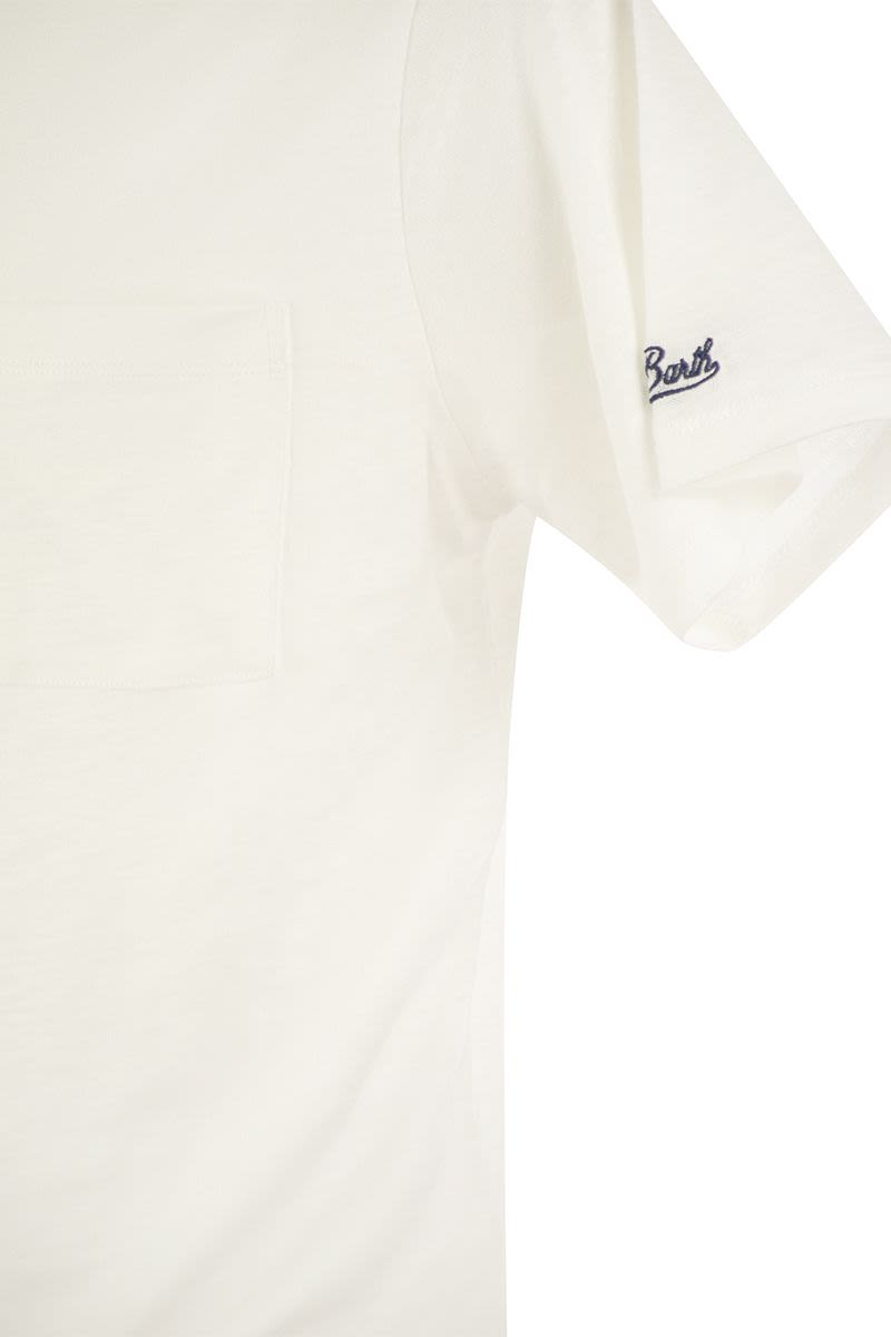 ECSTASEA - Linen T-shirt with pocket