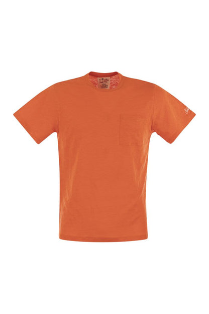 ECSTASEA - Linen T-shirt with pocket