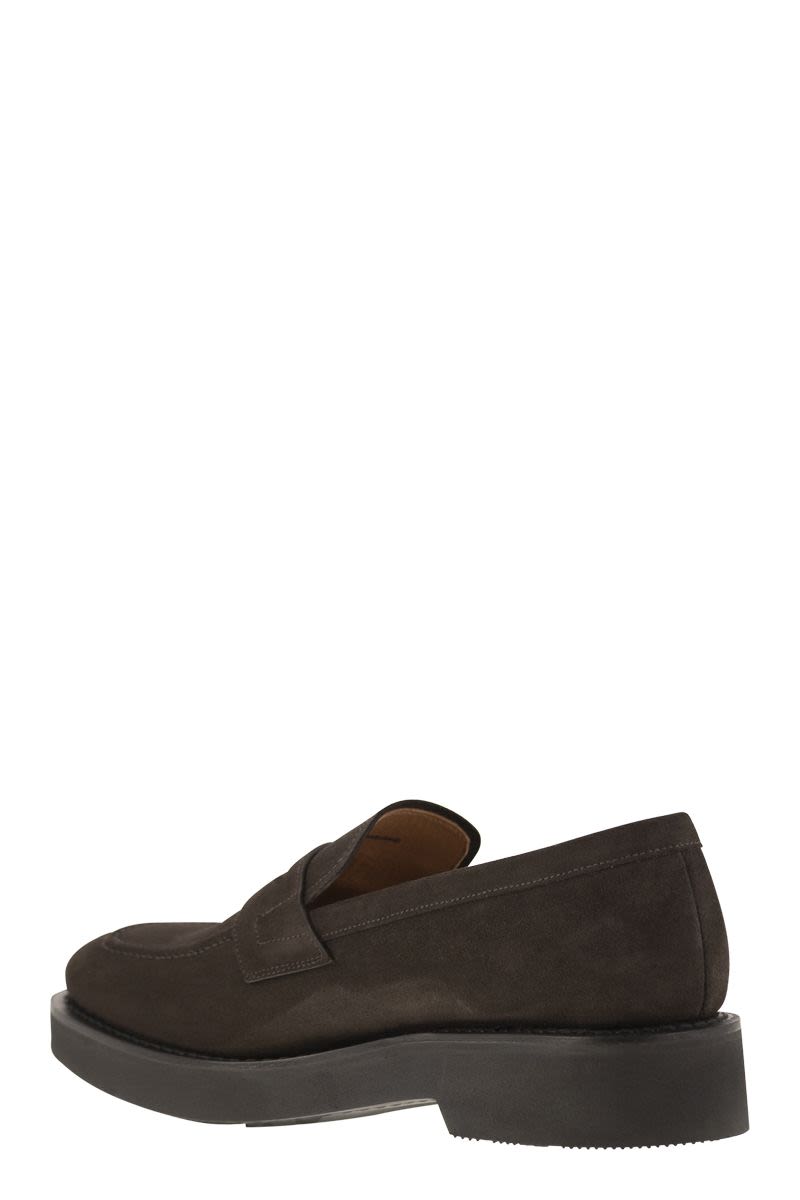 Suede Calfskin Moccasin