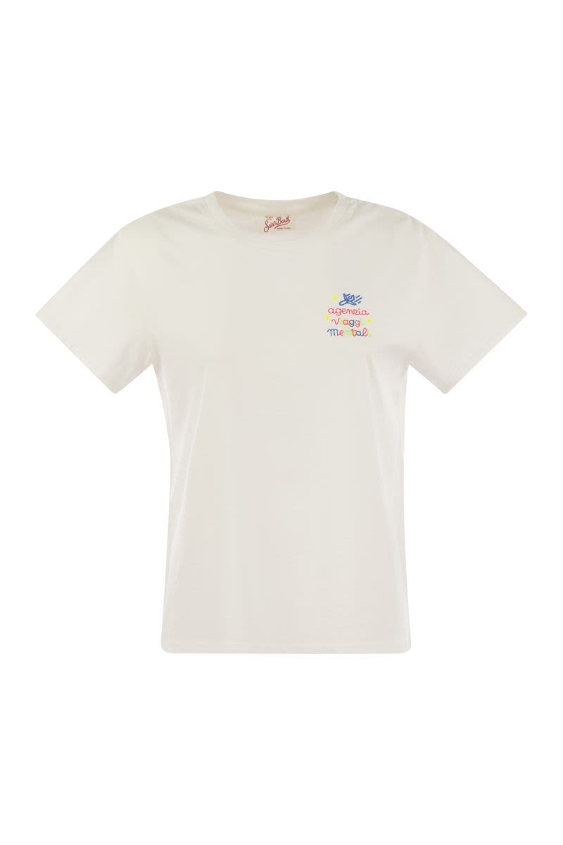 EMILIE - T-shirt with embroidery on chest