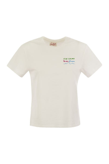 EMILIE - T-shirt with embroidery on chest