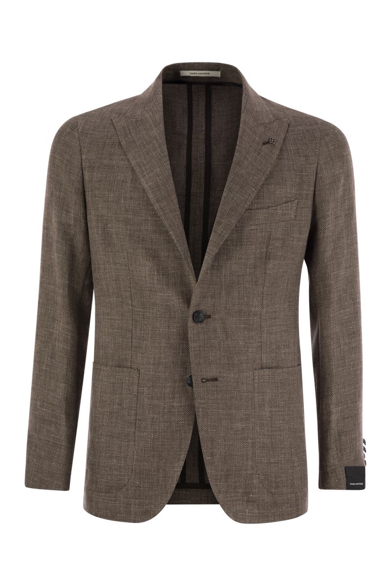 Linen and virgin wool jacket