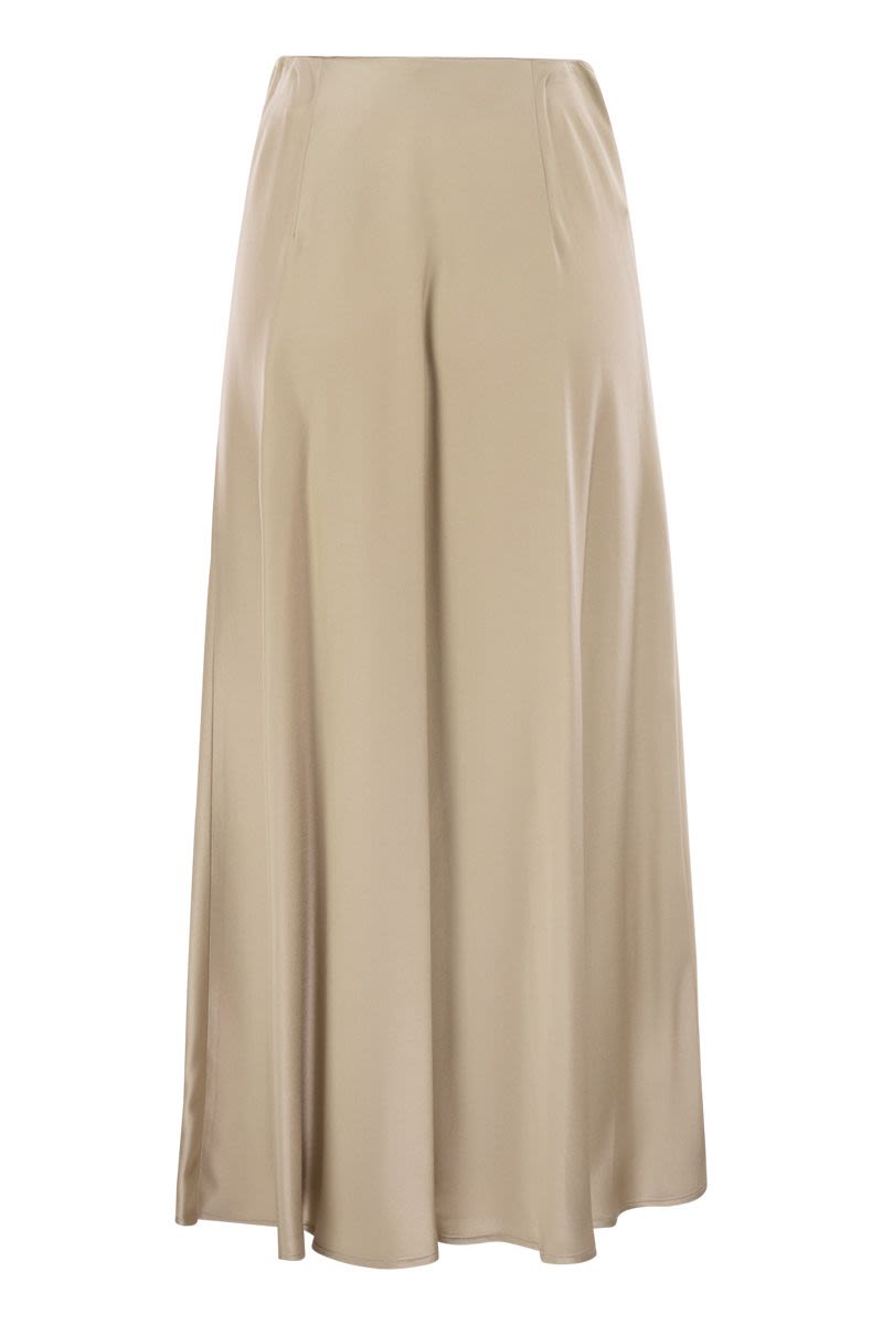 Satin effect long skirt