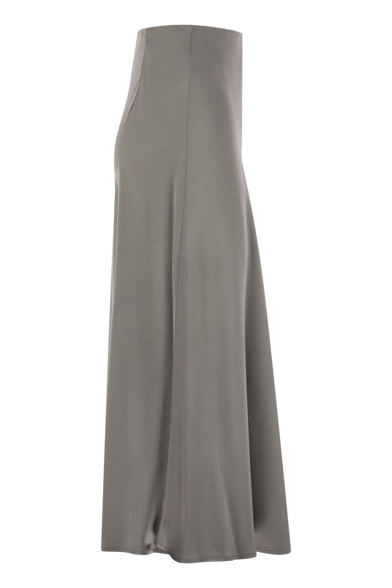 Satin effect long skirt