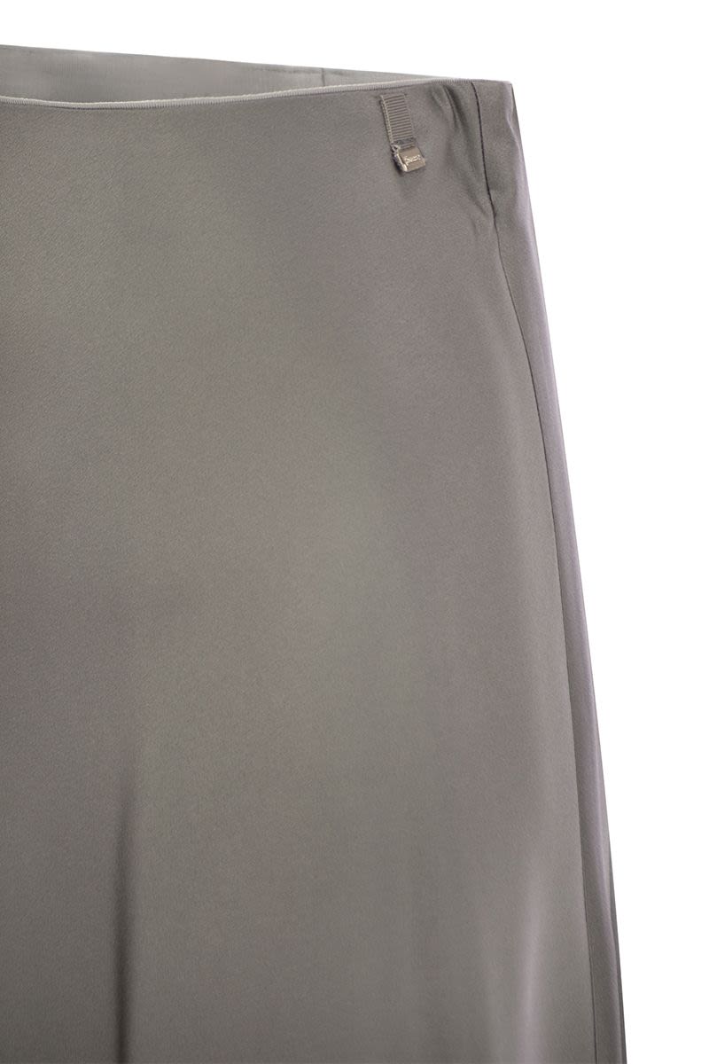 Satin effect long skirt