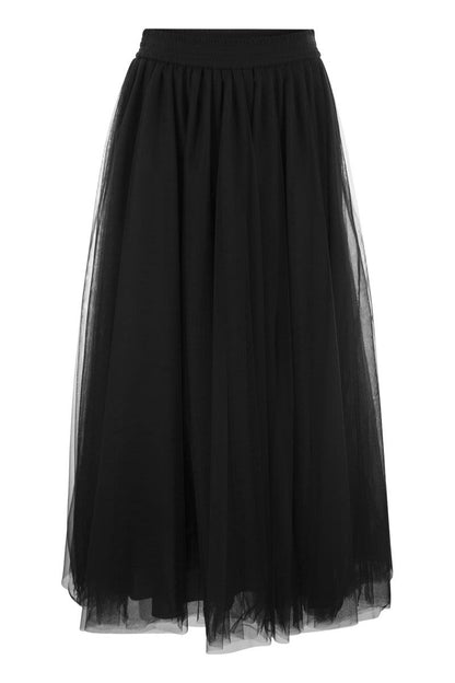 Wide tulle skirt