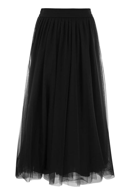 Wide tulle skirt