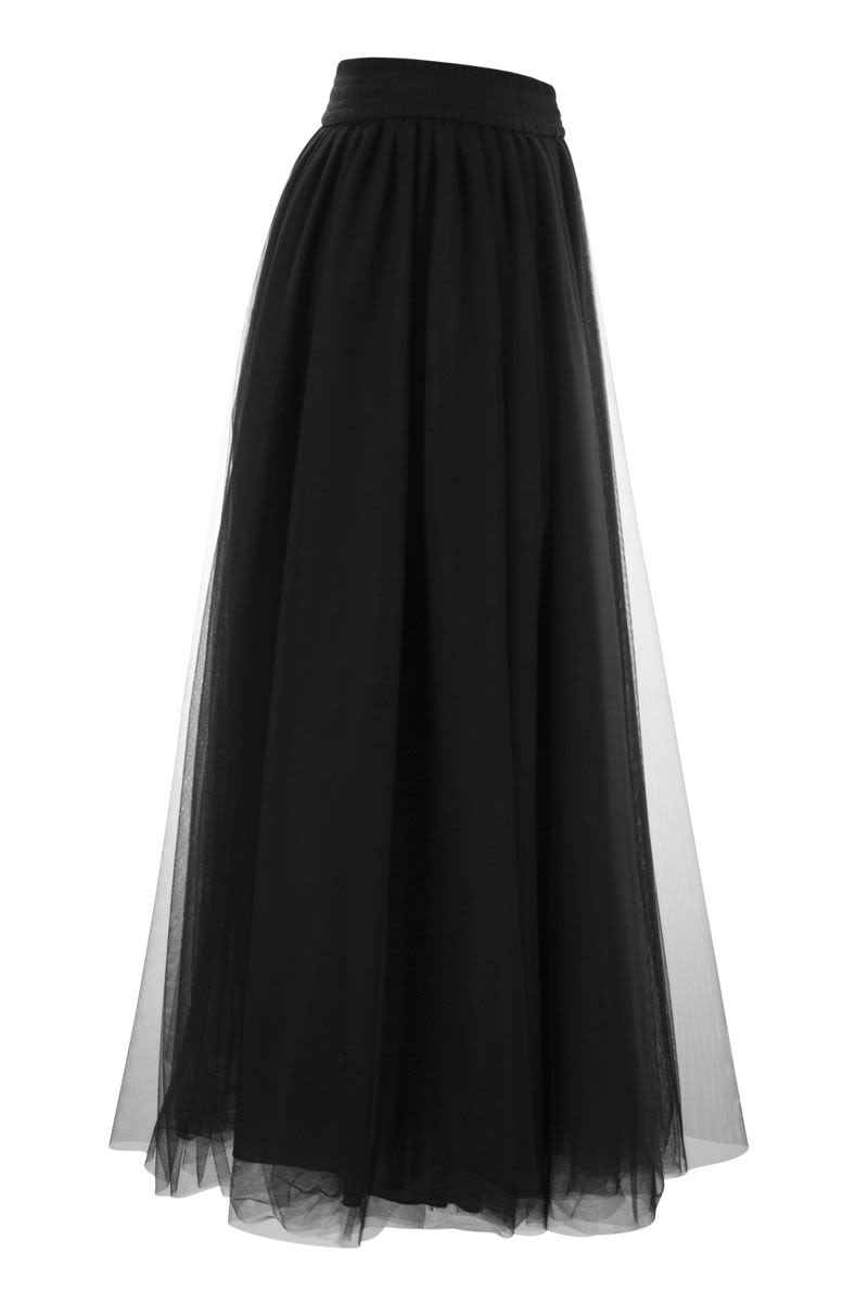 Wide tulle skirt