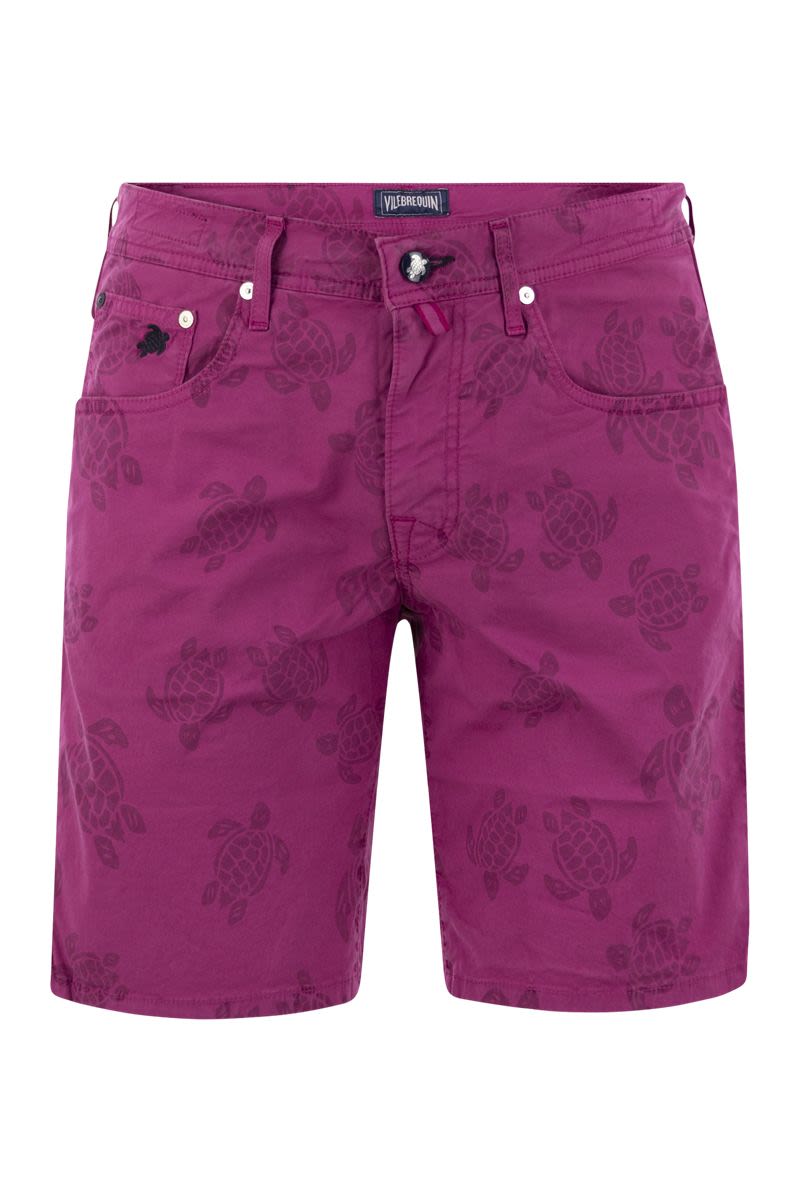 Bermuda shorts with Ronde des Tortues resin print