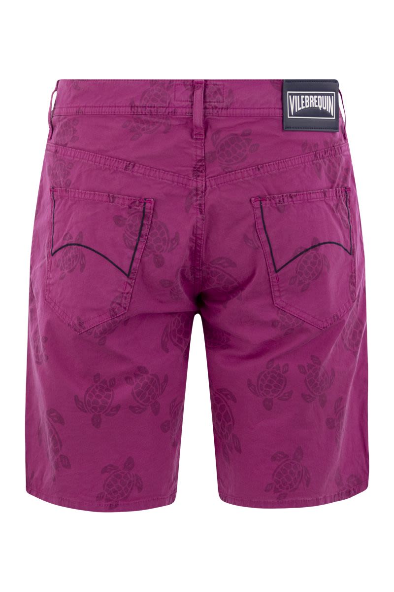 Bermuda shorts with Ronde des Tortues resin print