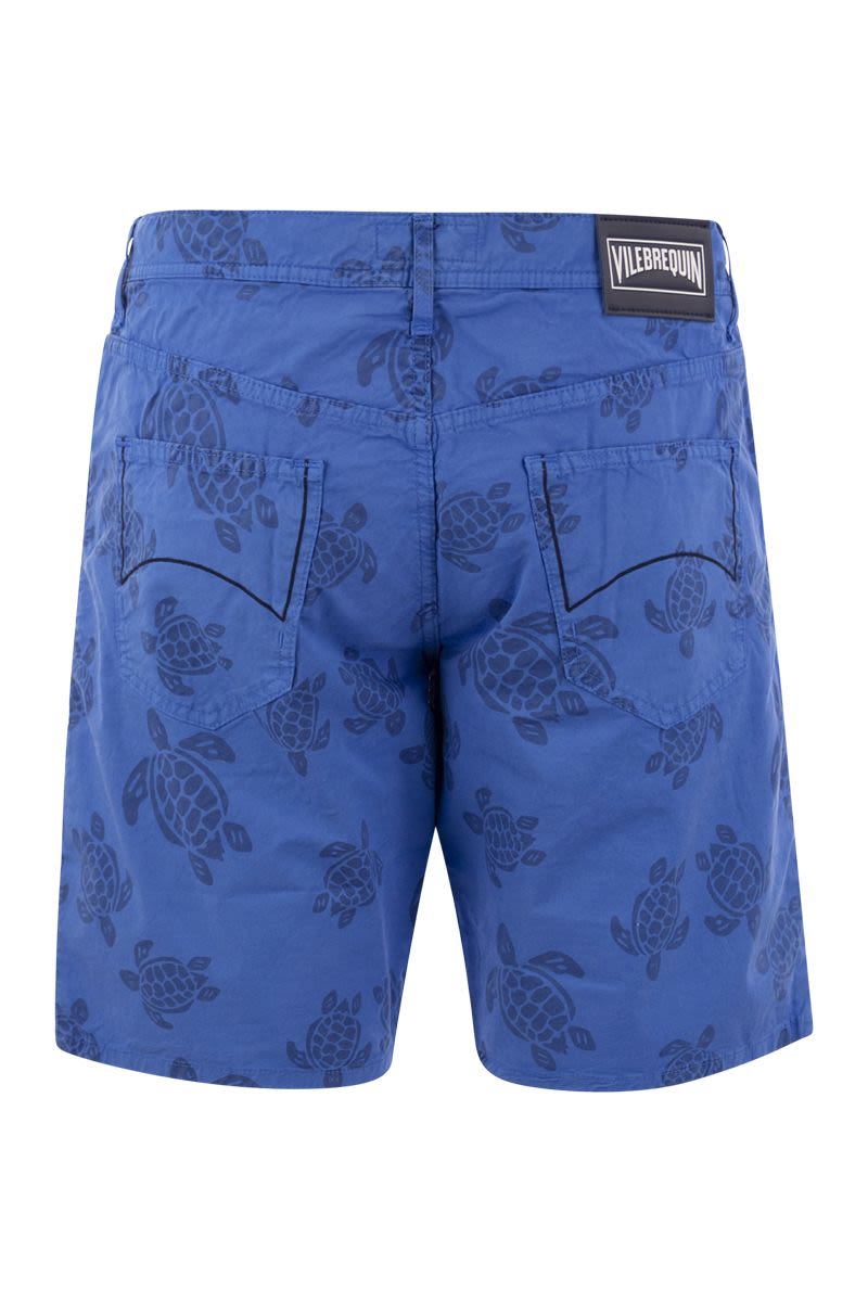 Bermuda shorts with Ronde des Tortues resin print