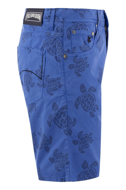 Bermuda shorts with Ronde des Tortues resin print