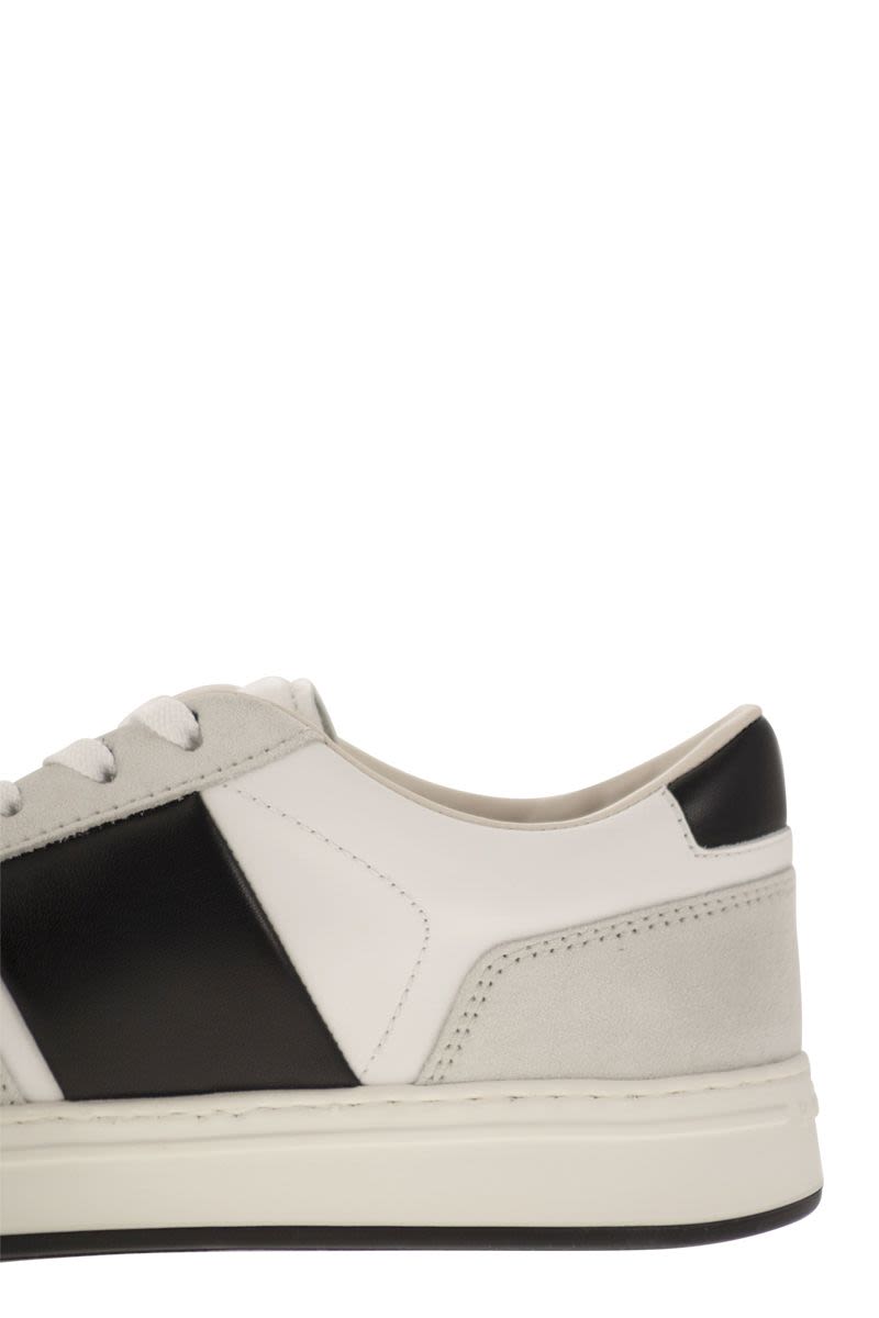 H-TV leather and suede trainers