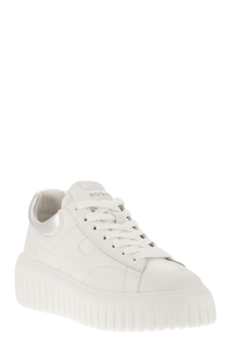 H-Stripes leather trainers