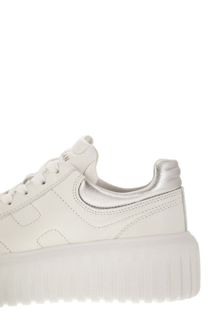 H-Stripes leather trainers