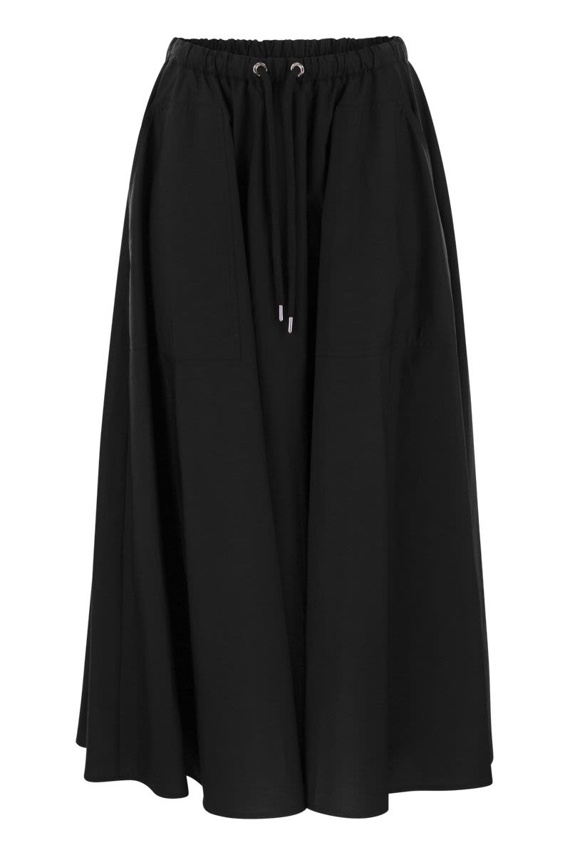 Poplin maxi skirt