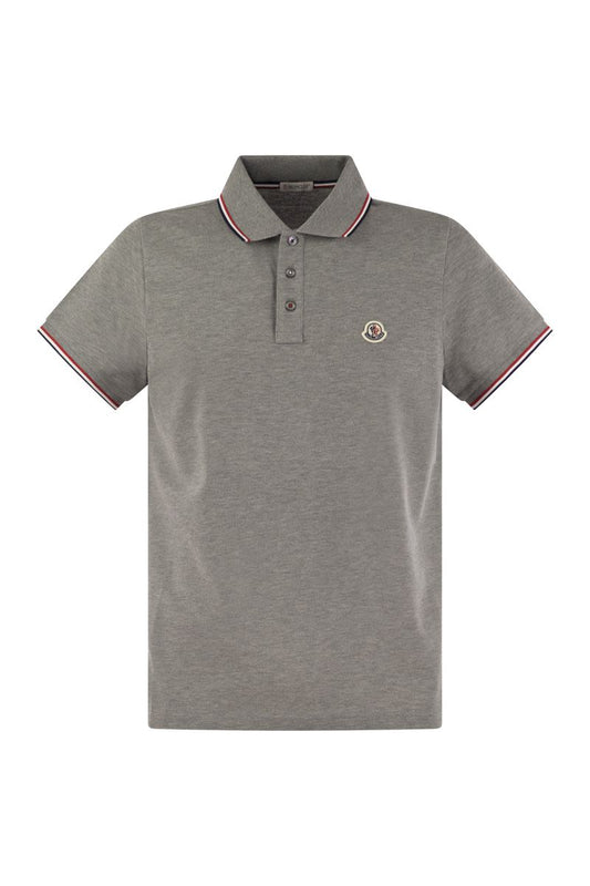 Short-sleeved polo shirt with logo