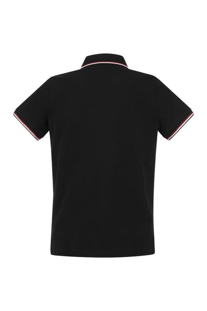 Polo shirt with iconic felt