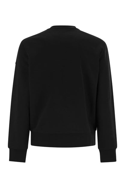 Crew-neck sweatshirt with front logo