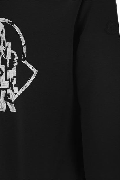 Crew-neck sweatshirt with front logo